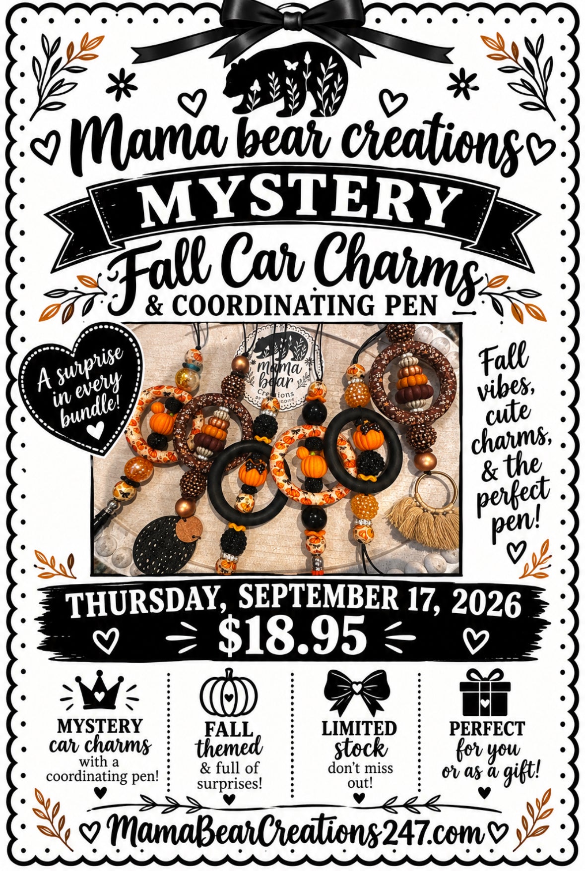 Mystery Fall Car Charm Bundle