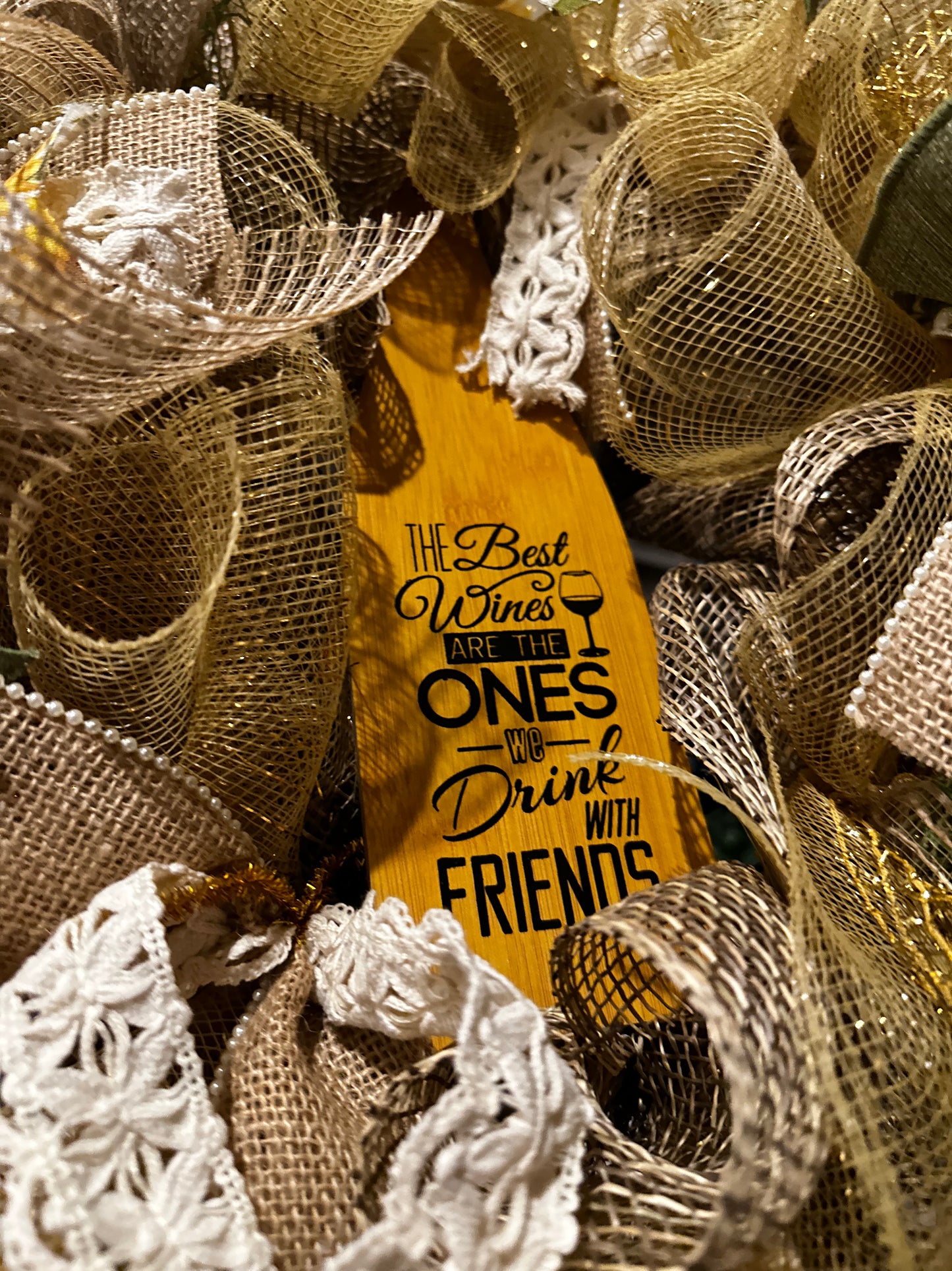 Sunflower Wine Wreath