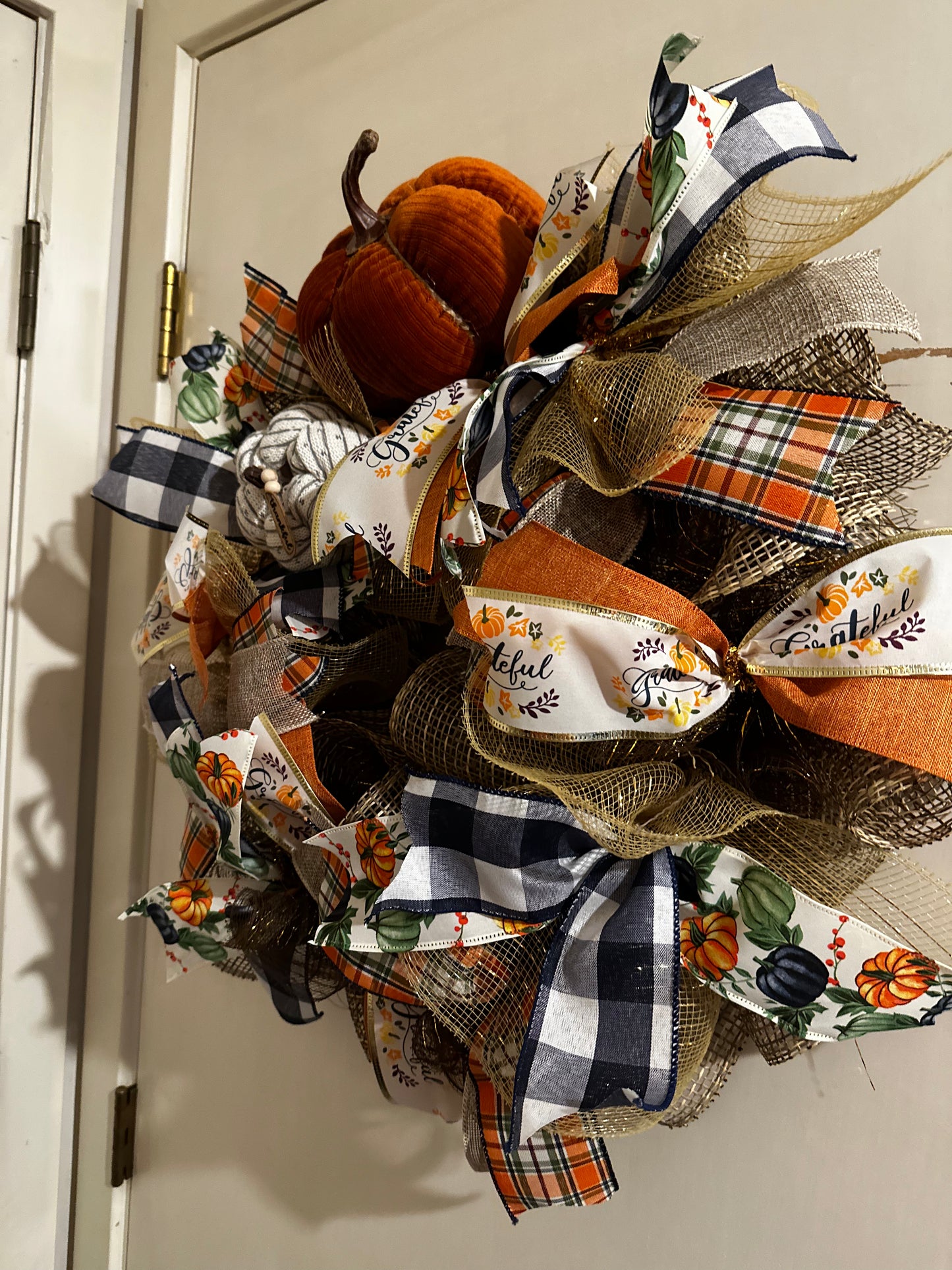 Harvest Fall Pumpkin Wreath