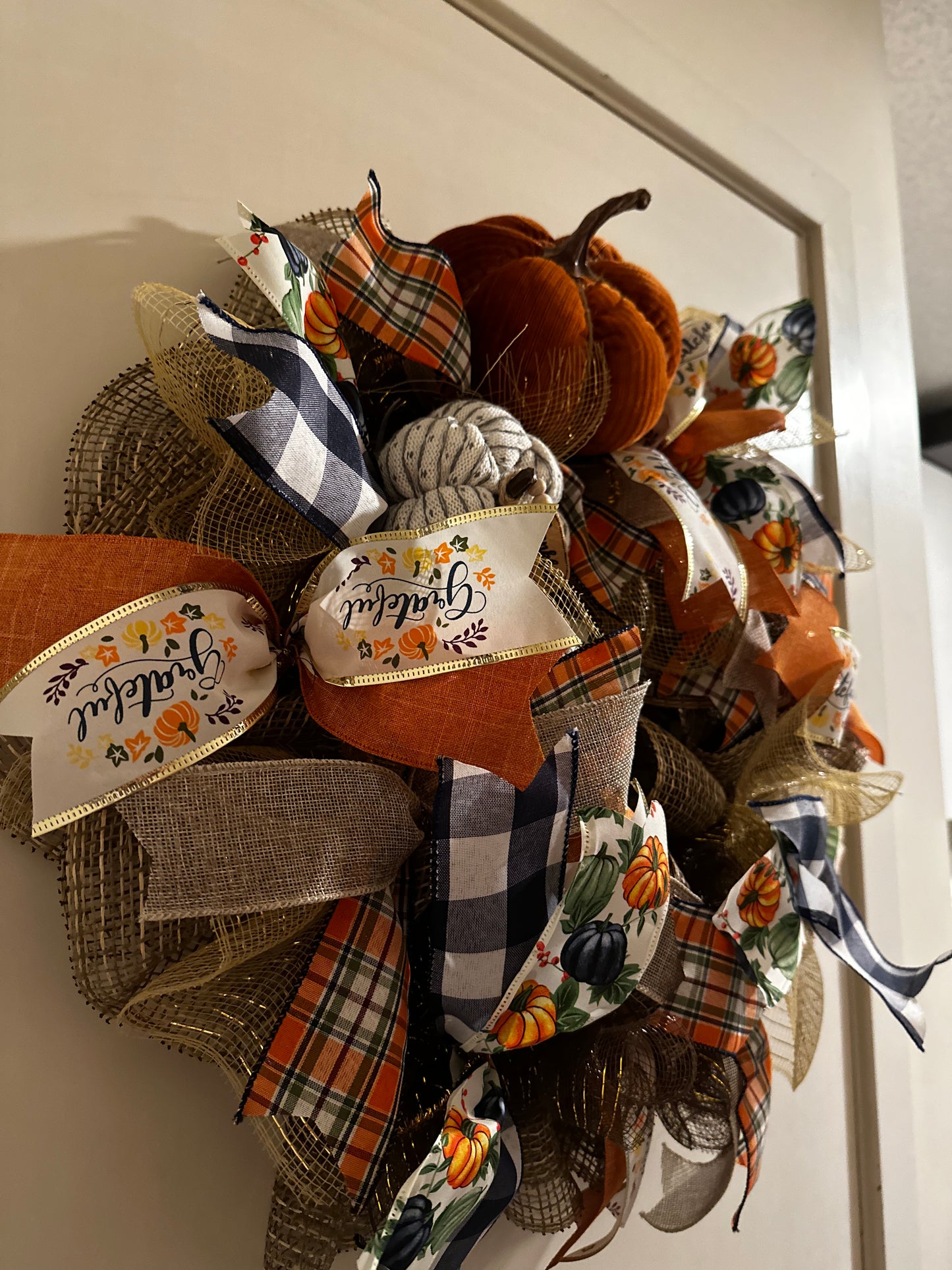 Harvest Fall Pumpkin Wreath