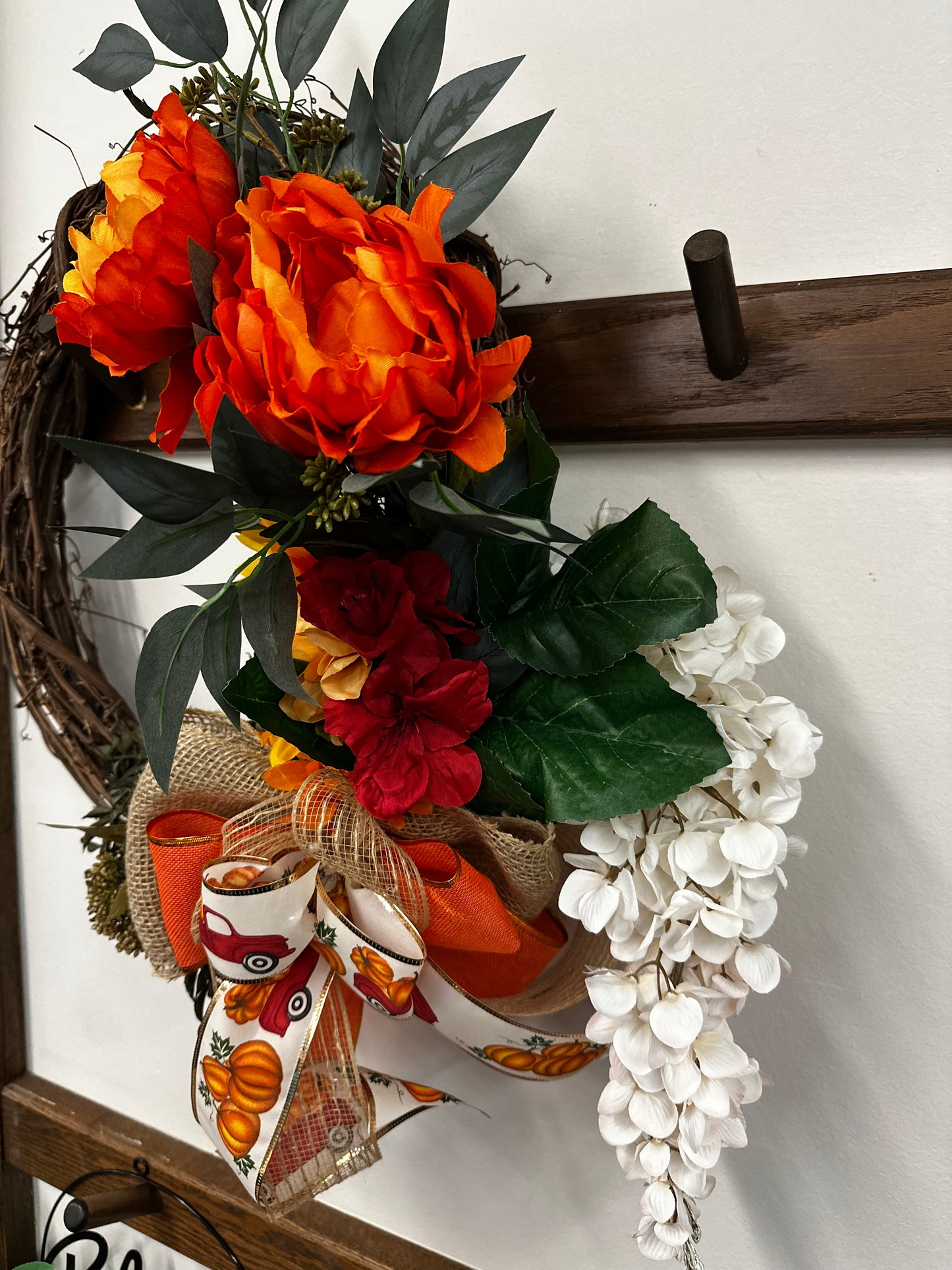 Floral Fall Grapevine Wreath