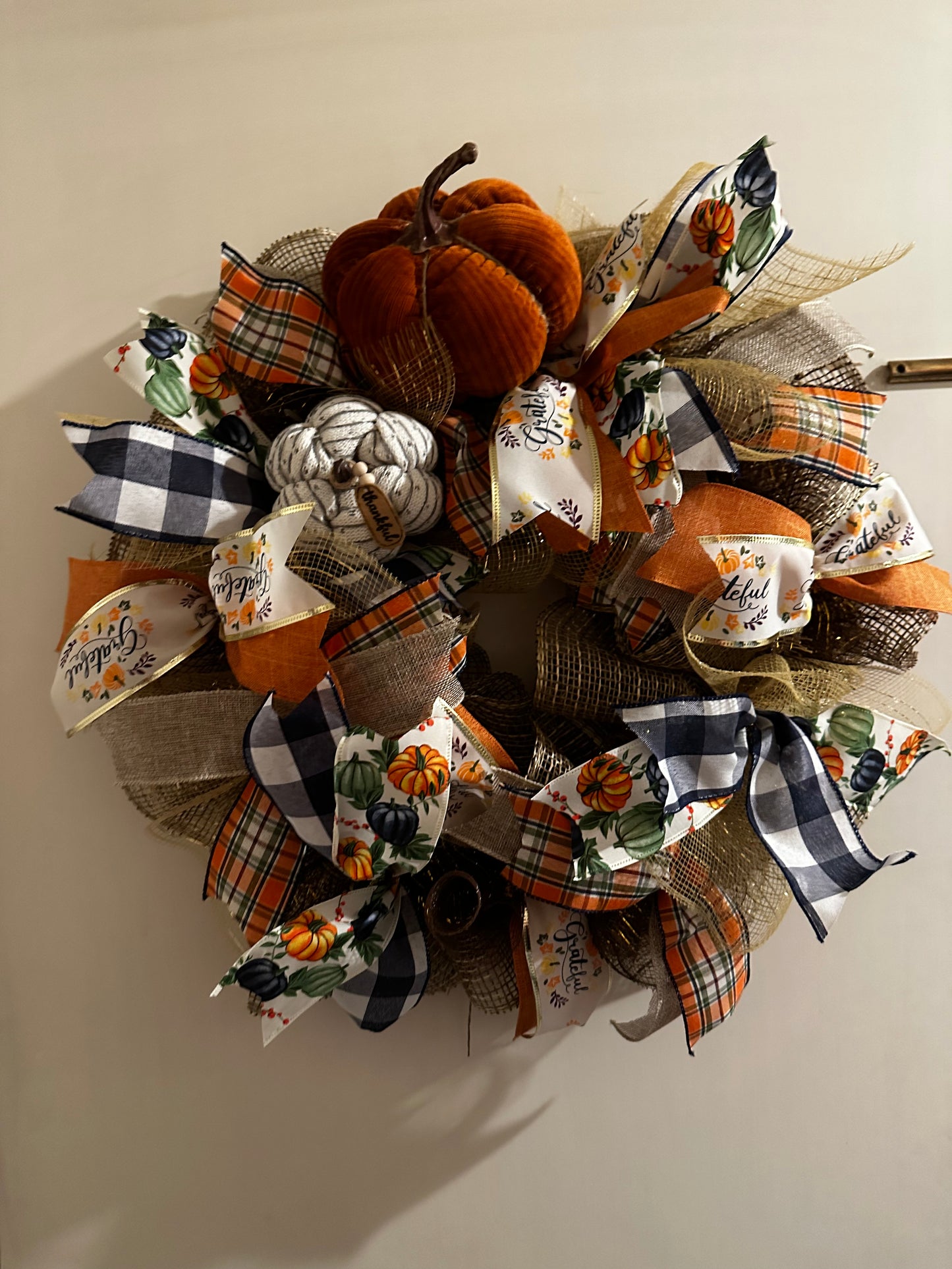 Harvest Fall Pumpkin Wreath