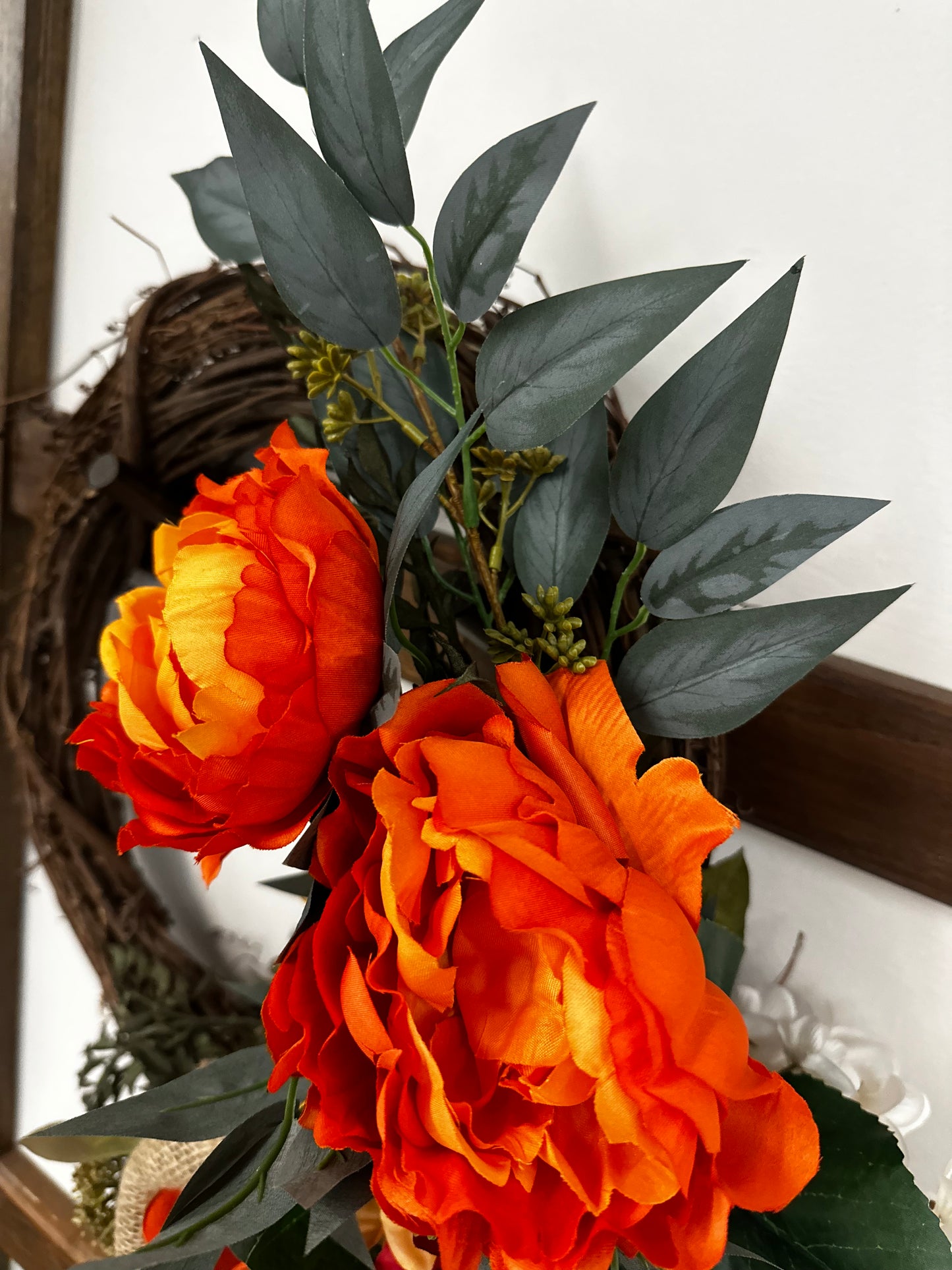 Floral Fall Grapevine Wreath