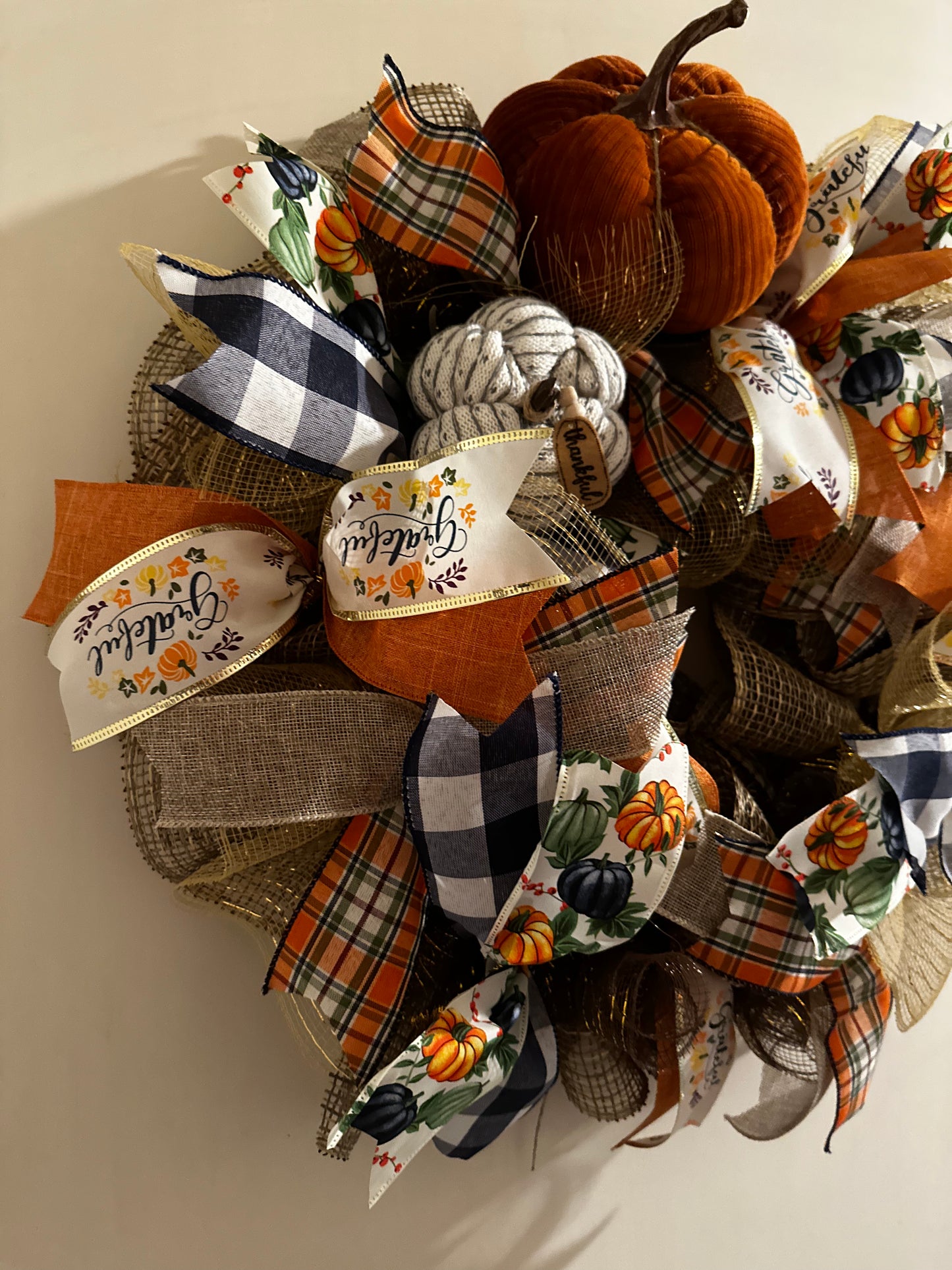 Harvest Fall Pumpkin Wreath