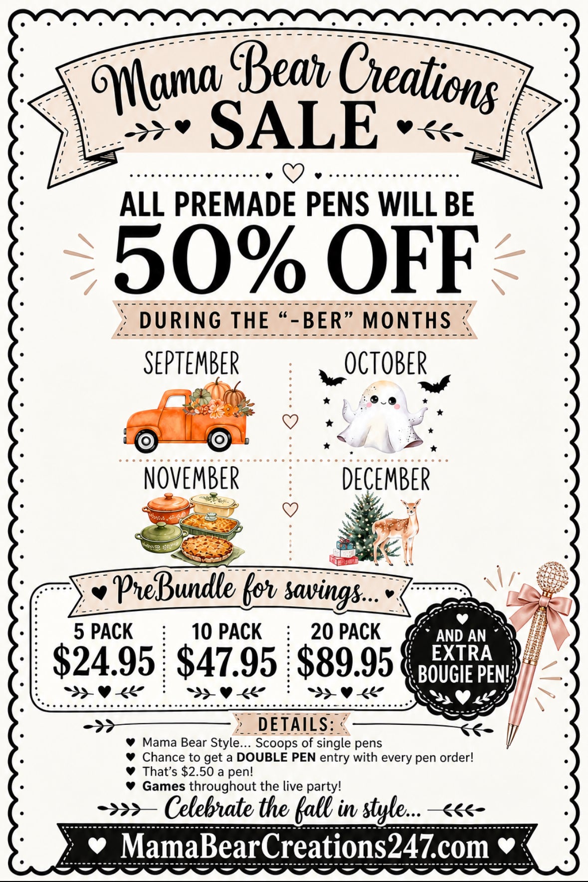 5 pack PreMade 9.24.26